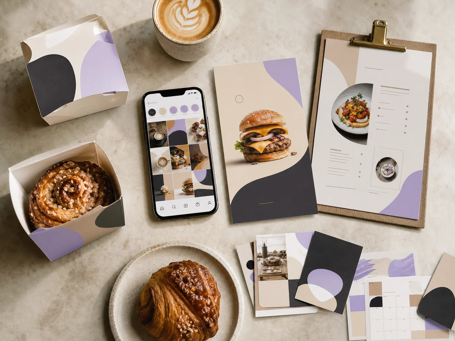 Univers éditorial des projets de branding, restauration et réseaux sociaux SANIFY