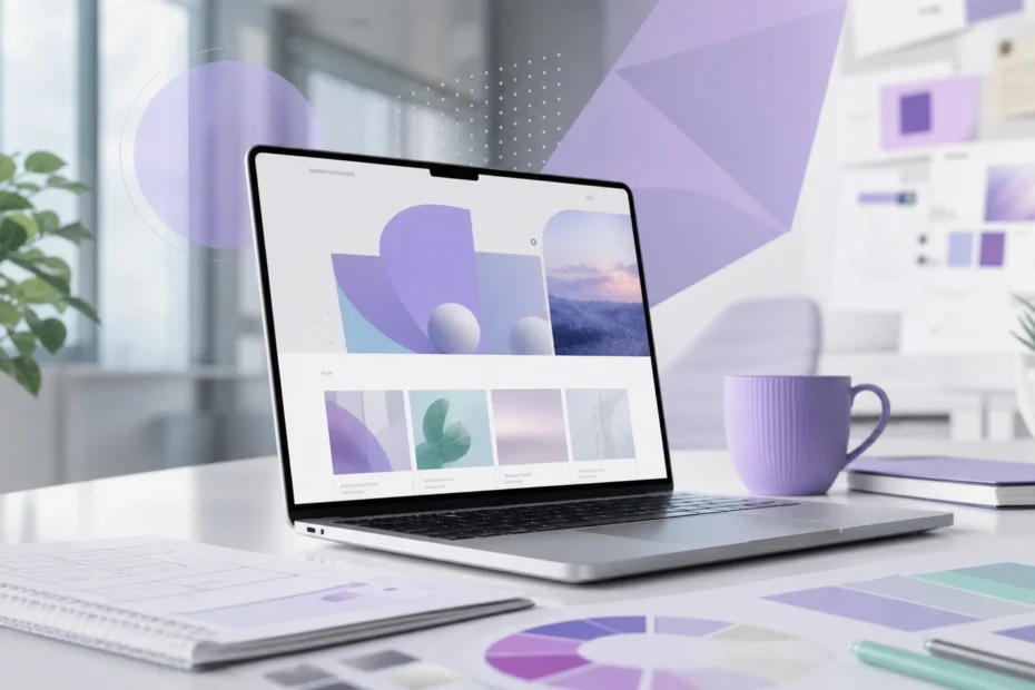 Espace de travail consacré à la conception d’un site internet professionnel